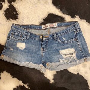 Hollister distressed jean shorts